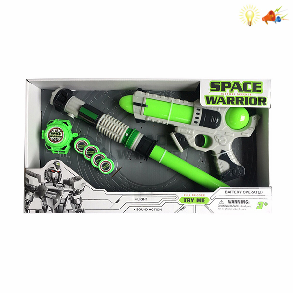 gun set Electric Pistol
 Lights Sound IC without language Spray painting and solid color Plastic【English Packaging】_200985851_hd