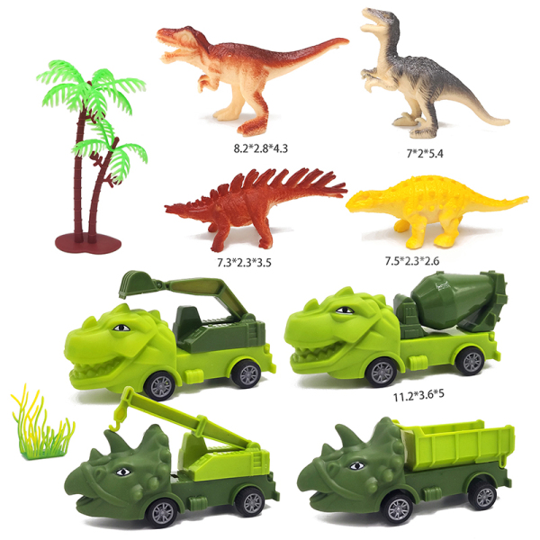 Solid Dinosaur+Dinosaur Power Car Set