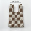 Knit Reversible Pattern Tote Bag,Green,one colour only【Packaging without Words】_P02714462_5_m