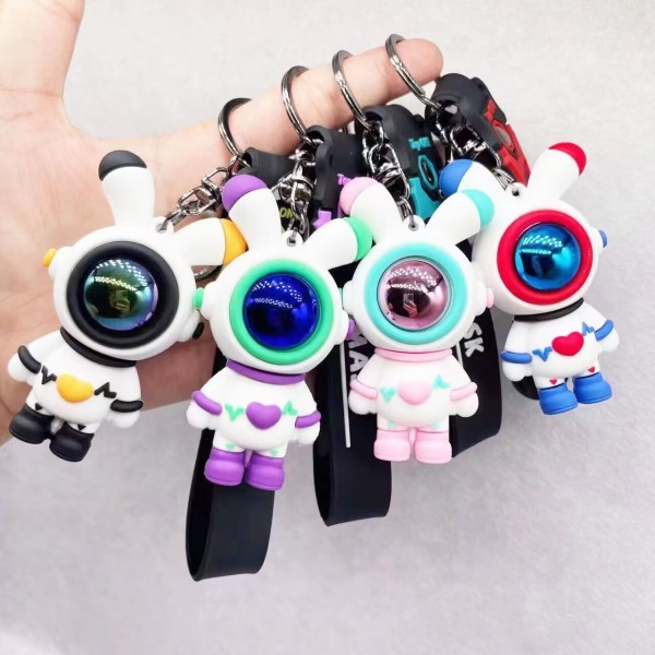 12PCS 8cm Soft Rubber Keychains