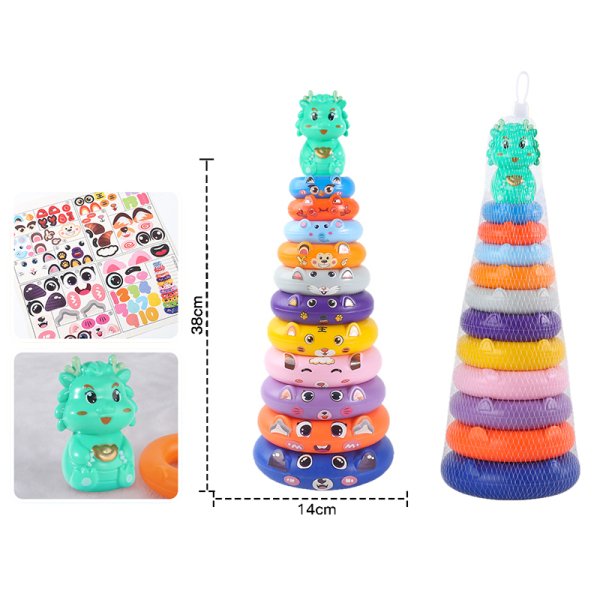 11 layers of cute dragon rings,Circle, round shape,Plastic【English Packaging】_201888136_hd