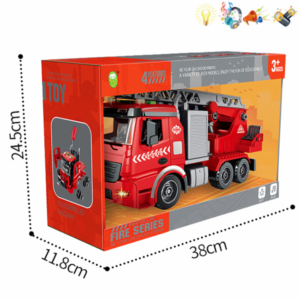 DIY disassembly and assembly of fire sprinkler truck