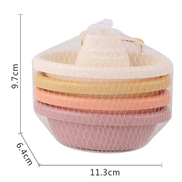 4(pcs)Straw Stacking Boat Set 2 Colors