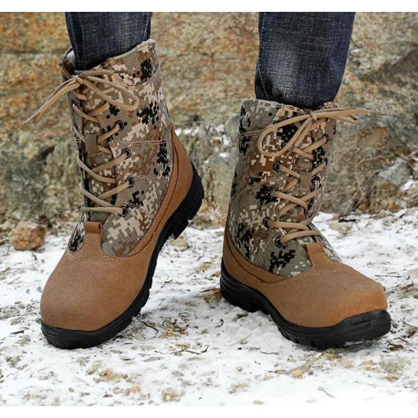 Warm snow boots with real wool lining