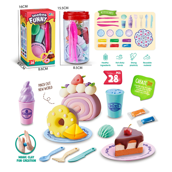 Dessert colorful clay set,Plastic【English Packaging】_201599184_hd