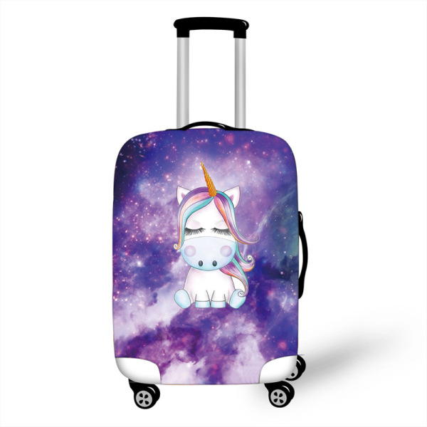 Unicorn Multi-color Printed Trolley Case Protective Bag Mixed Colors Mixed Colors [No Text Packaging]