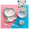 Bamboo fiber children's tableware set [26.3 * 20.3 * 8.3cm],one colour only,Bamboo fiber【English Packaging】_201871146