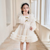 Children's bow mesh dress (90-130CM),100% nylon,Girls,XS-XL,Long sleeve【Packaging without Words】_P02811989_5_m