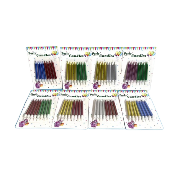 Pack of 8 Colored Candles