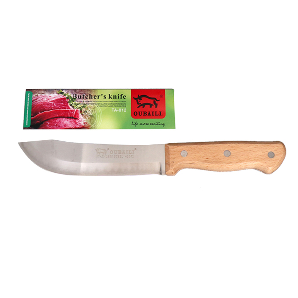 Chef's knife with wood grain handle Vegetable knife