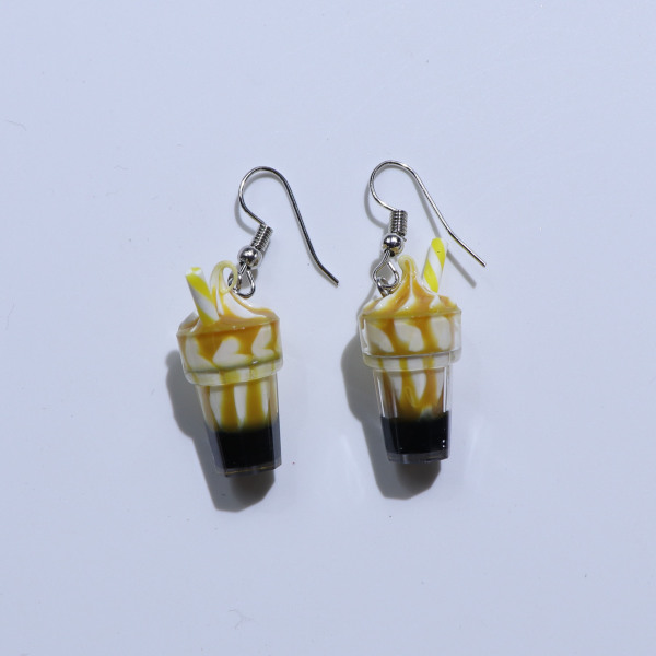 Resin Ice Cream Earrings Hook Type