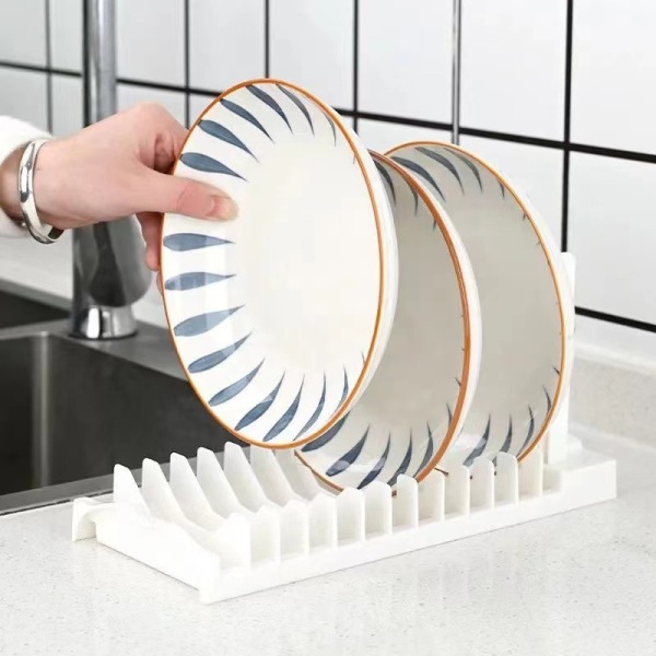 Multi functional drain bowl and dish storage rack monochrome clear packaging [no text packaging]