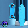 17 inch flash wheel fish board for children's novice walking single cross skateboard single color clear pack [no text packaging]