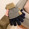 Color blocking warm couple cute wool striped touchable gloves,Common use,Uni size,split-finger gloves,100% polyester fiber【Packaging without Words】_P02814138_2_m