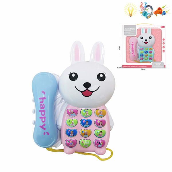 telephon Electric Cute Version Lights Sound Music English language IC Plastic【English Packaging】_200729646_hd