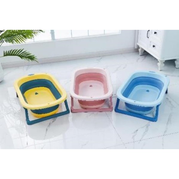 Folding Bathtub Blue,one colour only,Plastic【English Packaging】_201521480_hd