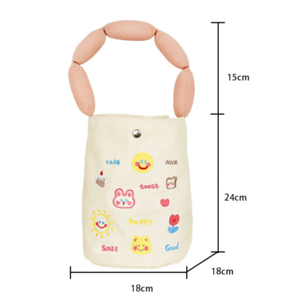 Cotton Shoulder Strap Cute Tote Bag