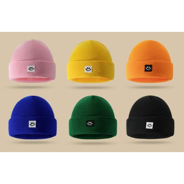 Smiley Solid Color Wool Hat,Unisex,56-58CM,Winter Hat,100% acrylic【Packaging without Words】_201571139_hd