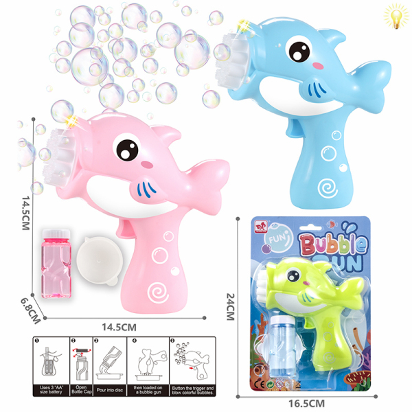 Dolphin Bubble Gun with 50ml Bubble Water Multicolor