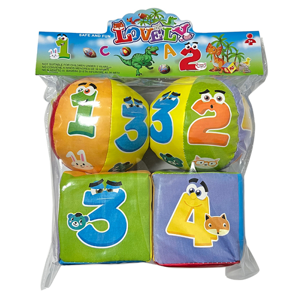 4pcs Cartoon Number Dice Six Piece Balls,Плюш【Упаковка на английском языке】_201585921_hd