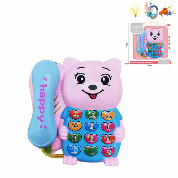 telephon Electric Cute Version Lights Sound Music English language IC Plastic【English Packaging】_200729727_hd