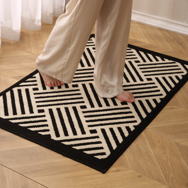 Living room entrance floor mat 50X80CM monochrome cleaning package [English packaging]