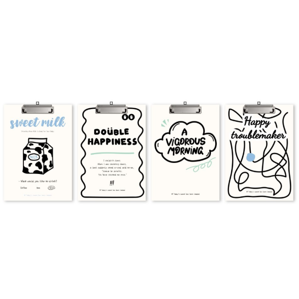 A4 paper clipboard (Sweet Coolism),Mix color,paper【Packaging without Words】_201620462_hd