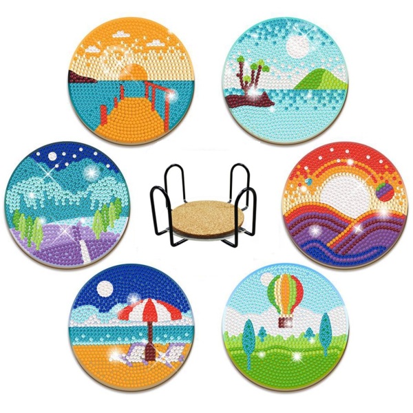 6PCS Diamond Painting Coasters