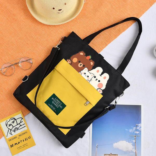 Large capacity cartoon crossbody tote bag