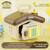 Yizhi Early Education Sound-light House Electronic Money Storage Tank - Duck Style (password protection, fingerprint authentication simulation, automatic banknote rolling, English IC; comes with a pack of banknotes and an English manual) Cute Version Lights Sound Music English language IC Can save money
 Plastic【English Packaging】_P02450547_3_m