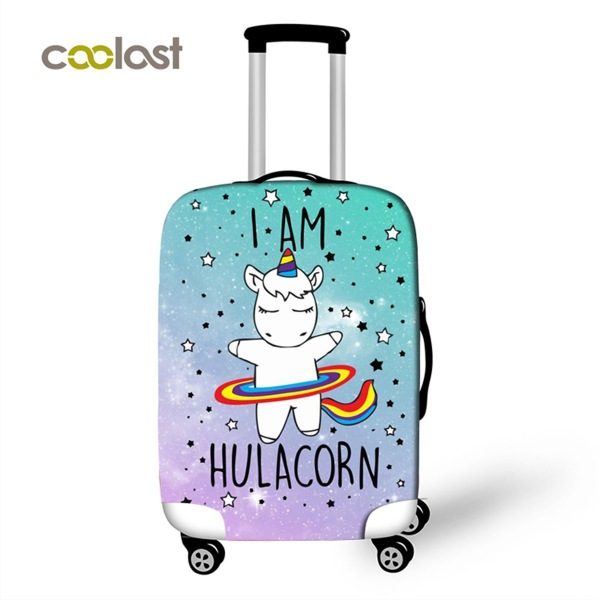 Unicorn Multi-color Printed Trolley Case Protective Bag Mixed Colors Mixed Colors [No Text Packaging]