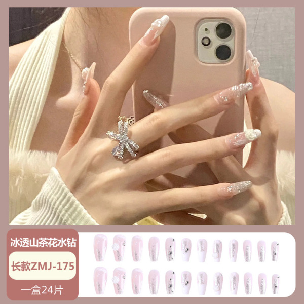 Camellia Handmade Wearable Nails (with Jelly Gel Kit),one colour only,Plastic【Packaging without Words】_201712188_hd