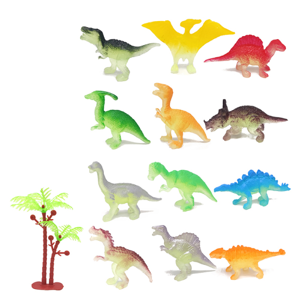 12 (pcs) solid small dinosaurs