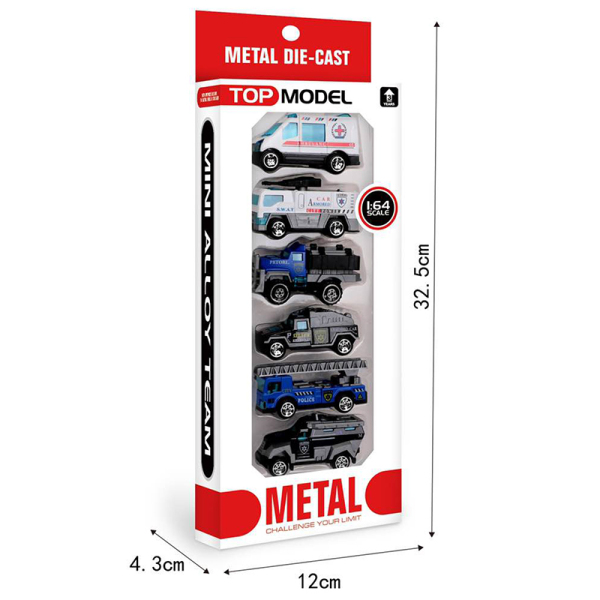 6(pcs) Alloy Cars