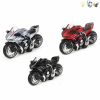 12PCS Сплав Kawasaki H2R Motorcycle 3 цвета,Инерционный механизм (с отводом назад),Масштаб 1:12,2-х колёсный,Со светом,С музыкой,IC без слов,С элементами питания,Чёрные колёса,Металл【Упаковка на английском языке】_P02869951_4_m