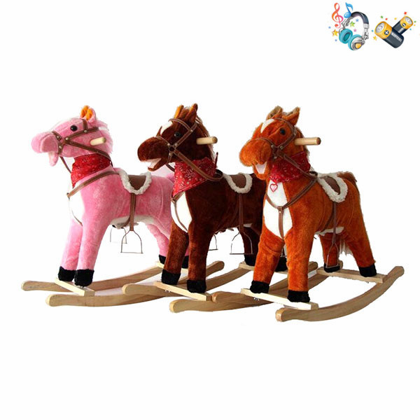 Electric wooden rocking horse