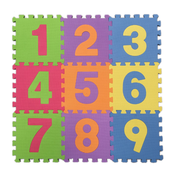 9 pieces of EVA puzzle mat - numbers  Plastic【Packaging without Words】_200481596_hd